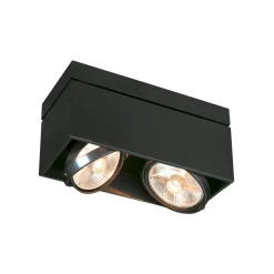 SLV Kardamod taklampe, svart, stål, lengde 31,5 cm, 2 lyskilder.| Taklamper Utendørs|Spotter I Tak