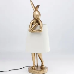 KARE Animal Rabbit bordlampe gull/hvit| Bordlamper