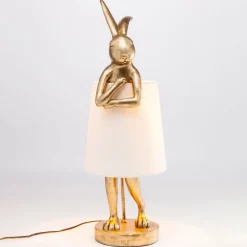KARE Animal Rabbit bordlampe gull/hvit| Bordlamper