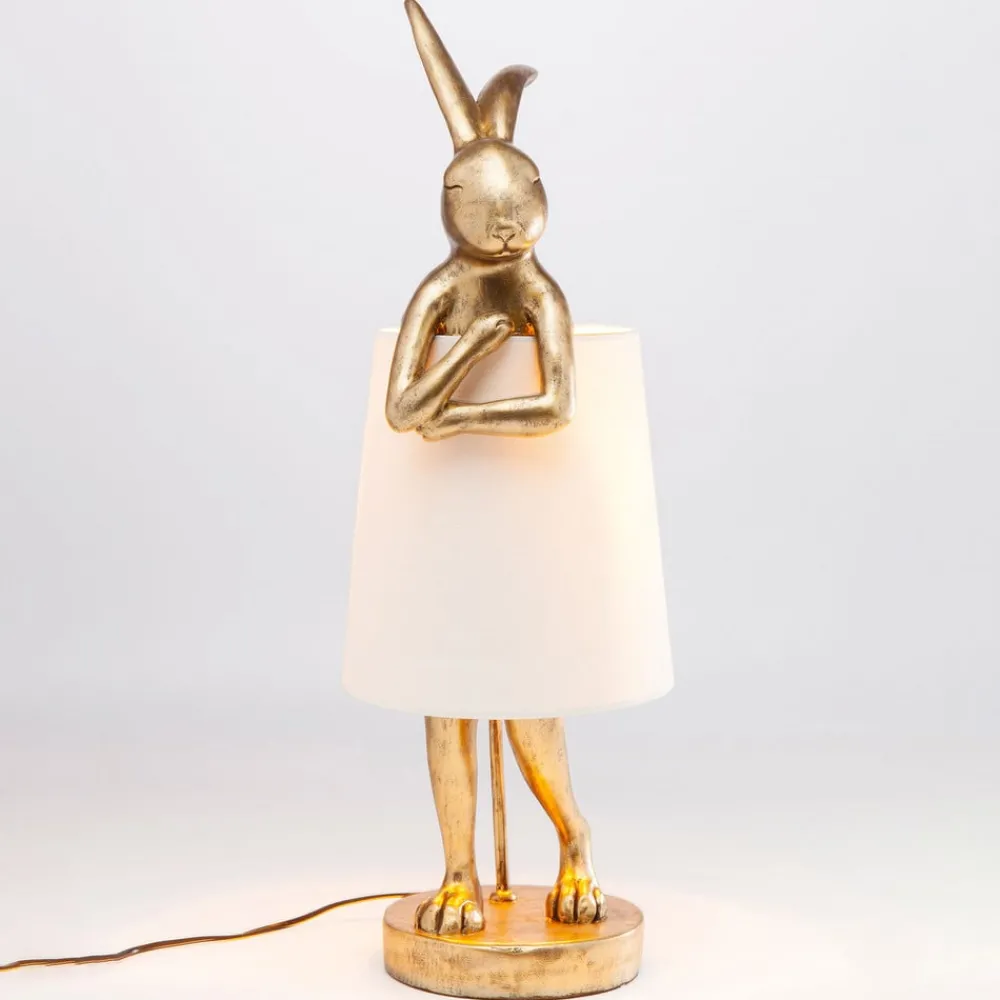 KARE Animal Rabbit bordlampe gull/hvit| Bordlamper