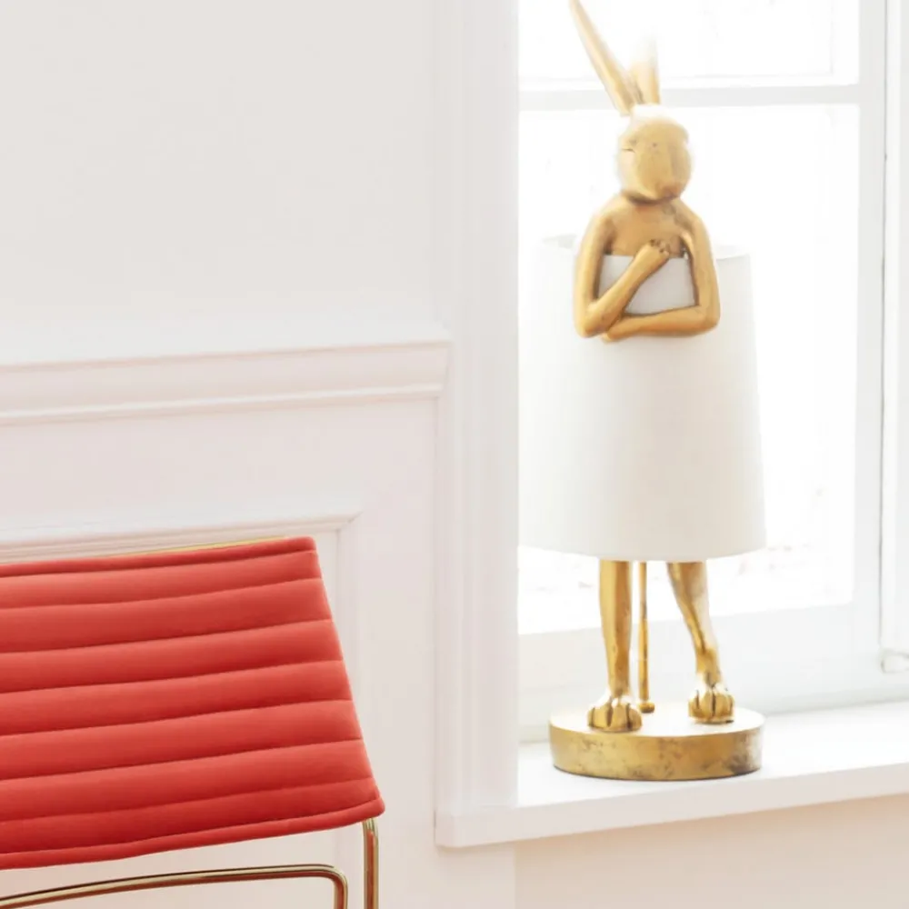 KARE Animal Rabbit bordlampe gull/hvit| Bordlamper
