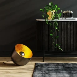 KARE Apollon gulvlampe, svart, Ø 35 cm Outlet