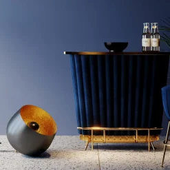 KARE Apollon gulvlampe, svart, Ø 50 cm| Gulvlamper