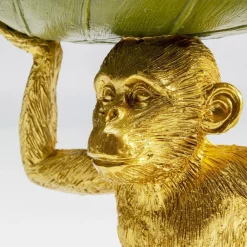 KARE Banana Leaf dekorativ skål, gull/grønn, håndmalt| Møbel Og Interiør