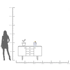 KARE Barfly vase, grå, glass, høyde 30 cm, munnblåst| Møbel Og Interiør