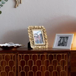 KARE bilderamme Ginkgo, 10 x 15 cm, polyresin, gullfarget Hot