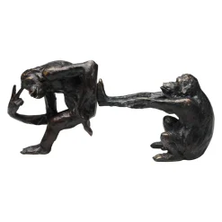 KARE Bokstøtte Monkey, polyresin, svart, sett med 2 stk Online