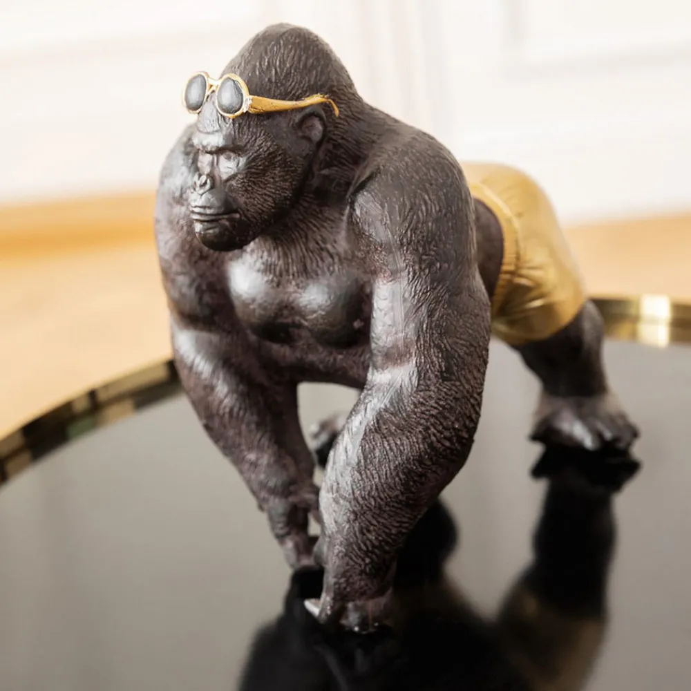 KARE dekorativ figur Monkey Beach, høyde 20 cm, svart polyresin Hot
