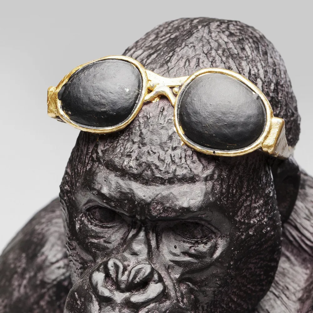 KARE dekorativ figur Monkey Beach, høyde 20 cm, svart polyresin Hot