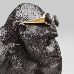 KARE dekorativ figur Monkey Beach, høyde 20 cm, svart polyresin Hot