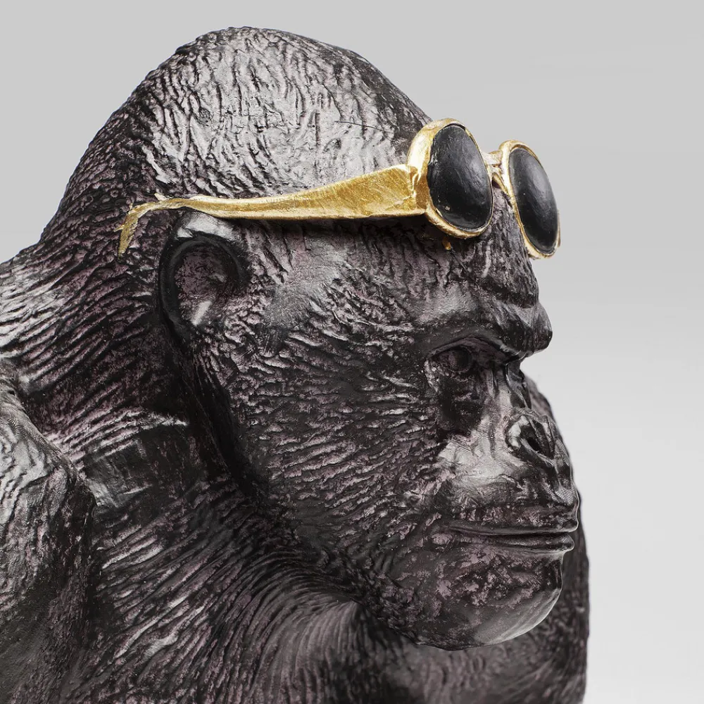 KARE dekorativ figur Monkey Beach, høyde 20 cm, svart polyresin Hot