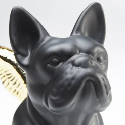 KARE dekorativ figur Sittende engelhund, svart/gull, steintøy Clearance