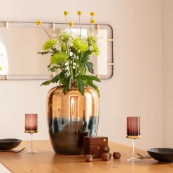 KARE dekorativ vase Lizy Shine Multi, høyde 41 cm, håndlaget glass| Møbel Og Interiør