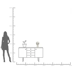 KARE Favola Lady-vase, høyde 30 cm, keramikk, svart/hvit| Møbel Og Interiør