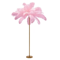KARE Feather Palm gulvlampe med fjær, rosa| Gulvlamper