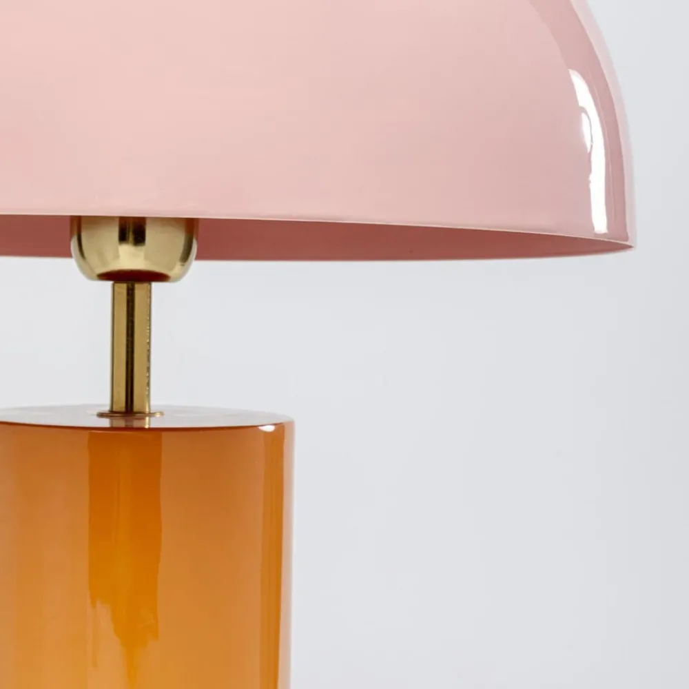 KARE Josy bordlampe, rosa/oransje, stål, høyde 51 cm| Bordlamper