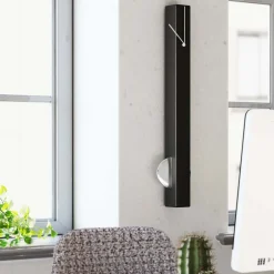 KARE Pendelveggklokke, aluminium, svart New