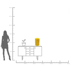 KARE Vase Lemon Juice, høyde 43 cm, Ø 26 cm, porselen, gul Discount