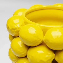 KARE Vase Lemon Juice, høyde 43 cm, Ø 26 cm, porselen, gul Discount