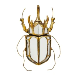 KARE veggobjekt Beetle Mirror, polyresin, glass, gull| Møbel Og Interiør