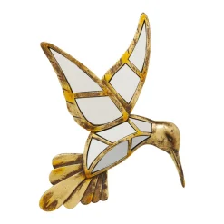 KARE veggobjekt Hummingbird Mirror, polyresin, glass, gull Online