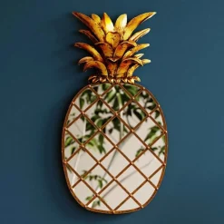 KARE veggobjekt Pina Mirror, polyresin, glass, 50 cm, gull| Møbel Og Interiør