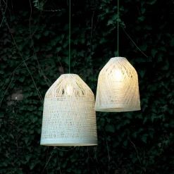 Karman Black Out utendørs pendellampe, Ø 50 cm, hvit New