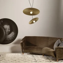 Karman Gonzaga LED-hengelampe, Ø 59 cm, messing Outlet