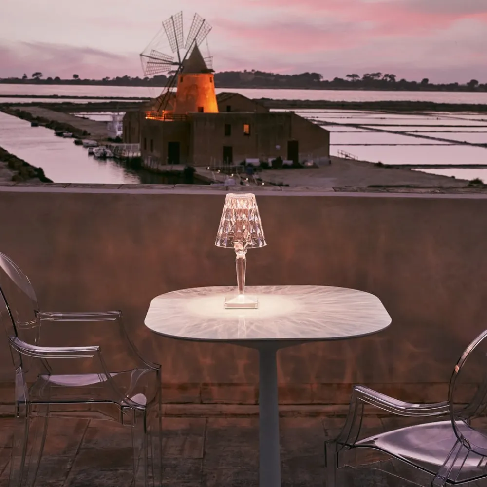 Kartell Big Battery - bordlampe IP54, transparent| Terrassebelysning|Bordlamper