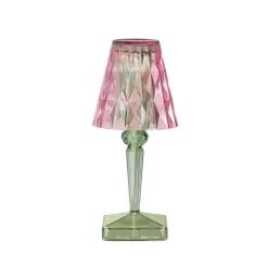 Kartell LED-bordlampe Batteri, 30 cm, rosa/grønn, IP54| Dekorasjonsbelysning