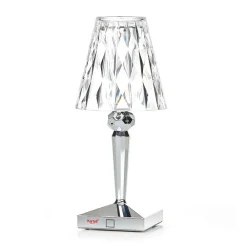 Kartell LED-bordlampe Batteri, 26 cm, kromfarget, IP54| Kommersiell Utebelysning|Led-Utendørs