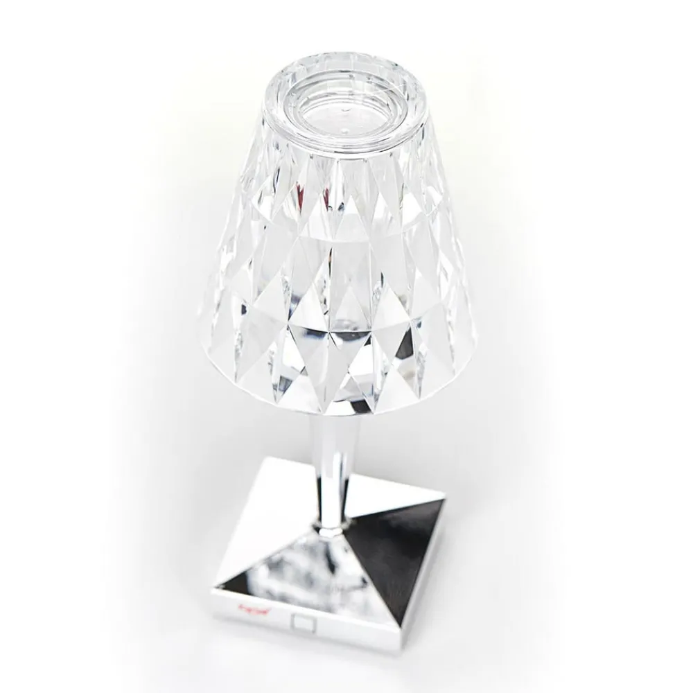 Kartell LED-bordlampe Batteri, 26 cm, kromfarget, IP54| Kommersiell Utebelysning|Led-Utendørs