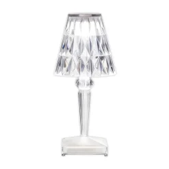 Kartell LED-bordlampe Batteri, 30 cm, gjennomsiktig, IP54 Hot