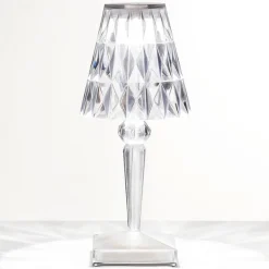 Kartell LED-bordlampe Batteri, 30 cm, gjennomsiktig, IP54 Hot