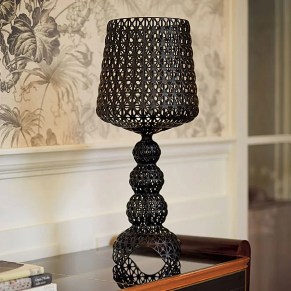 Kartell LED-bordlampe Mini Kabuki, svart, høyde 70 cm Online