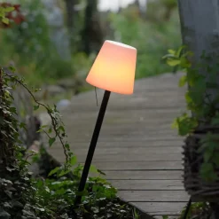 JUST LIGHT. Keno LED-bordlampe, jordspyd, trekksnor, batteri| Utespotter