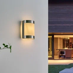 Lindby Kinga - Utendørs vegglampe i stål Online