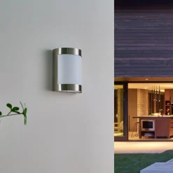 Lindby Kinga - Utendørs vegglampe i stål Online