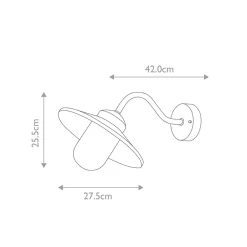 Elstead Klampenborg utendørs vegglampe, svart, bevegelsessensor| Vegglamper Med Sensor|Utebelysning Med Sensor