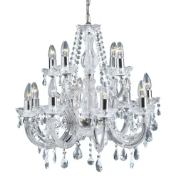 Searchlight Klassisk lysekrone MARIE THERESE, krom, 12 l., kro| Lysekroner