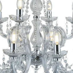 Searchlight Klassisk lysekrone MARIE THERESE, krom, 12 l., kro| Lysekroner