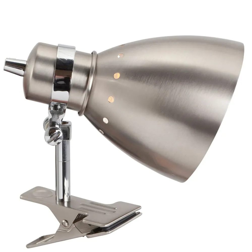 Steinhauer Klemmelampe Spring, børstet stål| Bordlamper