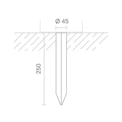 KLEWE jordspyd for solcellelamper, lengde 25 cm, stål New