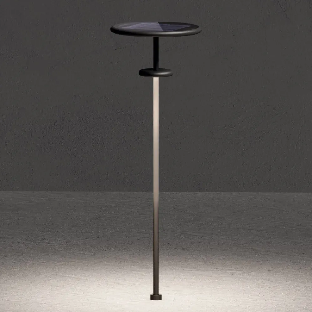 KLEWE LED-solcellelampe PLANET B antrasitt 160 cm jordspyd IP65| Utespotter