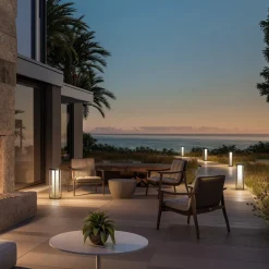 KLEWE LED-solcellelampe RADIA MAXI MOON, antrasitt, 50 cm, IP65