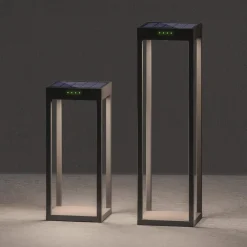 KLEWE LED-solcellelampe RADIA MAXI, antrasitt, 50 cm, aluminium, IP65 New