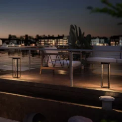 KLEWE LED-solcellelampe RADIA MAXI, antrasitt, 50 cm, aluminium, IP65 New