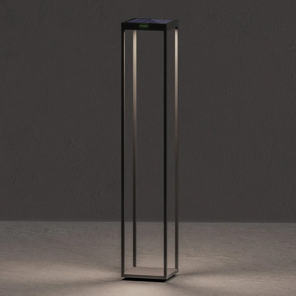 KLEWE LED-solcellelampe RADIA MEGA, antrasitt, 110 cm, aluminium IP65 Clearance