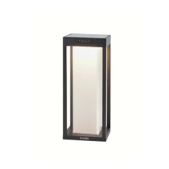 KLEWE LED-solcellelampe RADIA MINI MOON, antrasitt, 35 cm, IP65| Solcellelamper