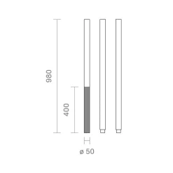 KLEWE stolpe for solcellelamper, antrasitt, høyde 250 cm, aluminium| Tilbehør